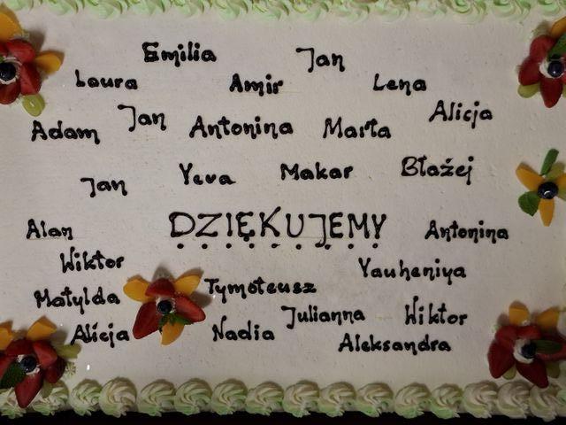 tort z imionami dzieci